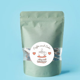 Coffee and Cake  Runder Aufkleber