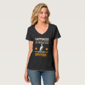 Coffee And Cat Sphynx T-Shirt (Vorderseite Vollansicht)