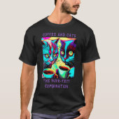 Coffee And Cat The Purr fect Combination T-Shirt (Vorderseite)