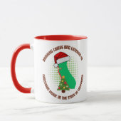 Coffee and Christmas Music in California Tasse (Links)