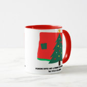 Coffee and Christmas Music in Colorado Tasse (VorderseiteRechts)