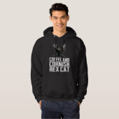 Coffee and cornish rex cat hoodie (Vorne ganz)