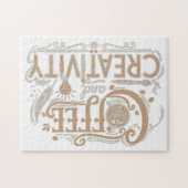 Coffee and Creativity Typography Puzzle (Horizontal)