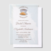 Coffee and Croissants Bridal Shower Pergament Einladungen (Versetzt)