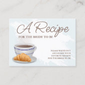 Coffee and Croissants Bridal Shower Recipe Begleitkarte (Vorderseite)