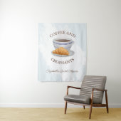 Coffee and Croissants Bridal Shower Wandteppich (Beispiel)