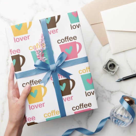 Coffee and Donut Pattern Geschenkpapier (Schenken)