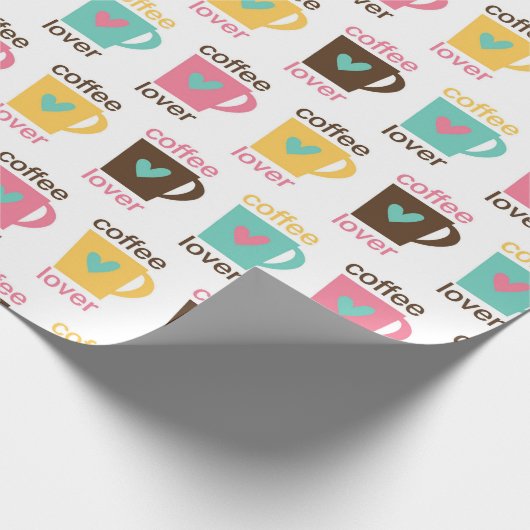 Coffee and Donut Pattern Geschenkpapier (Ecke)