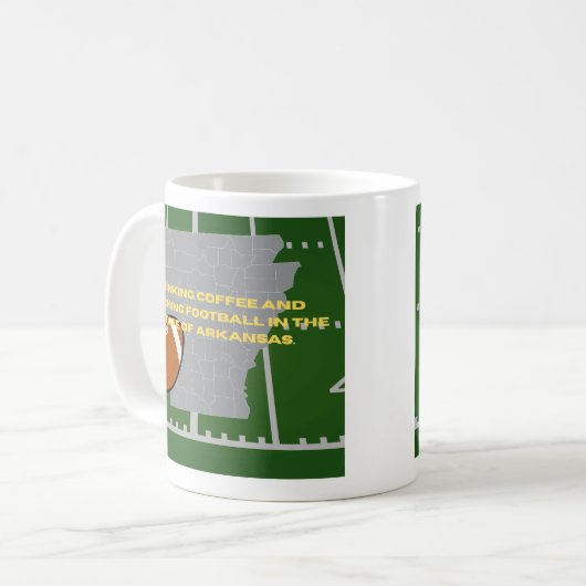 Coffee and Football in Arkansas Kaffeetasse (Vorderseite Links)