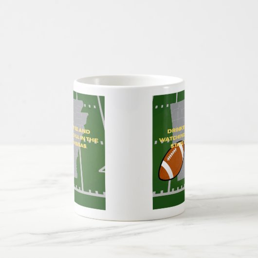 Coffee and Football in Arkansas Kaffeetasse (Mittel)