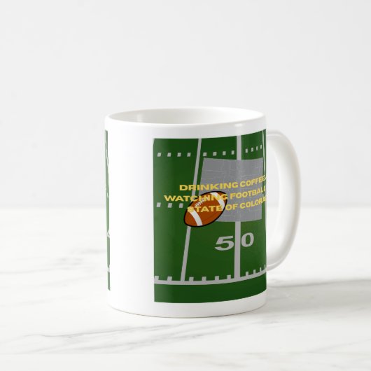 Coffee and Football in Colorado Kaffeetasse (VorderseiteRechts)