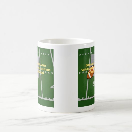 Coffee and Football in Colorado Kaffeetasse (Mittel)