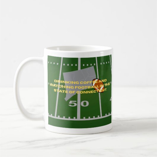 Coffee and Football in Connecticut Kaffeetasse (Links)