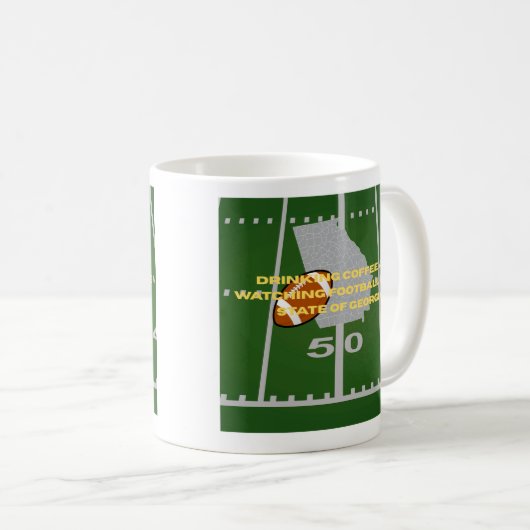 Coffee and Football in Georgia Kaffeetasse (VorderseiteRechts)