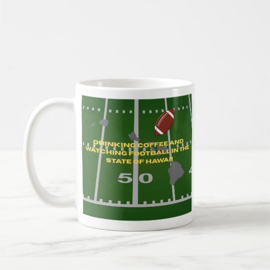 Coffee and Football in Hawaii  Kaffeetasse (Links)