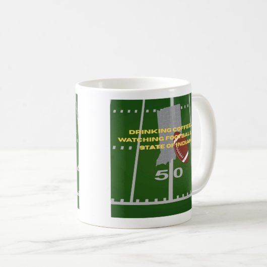 Coffee and Football in Indiana Kaffeetasse (VorderseiteRechts)