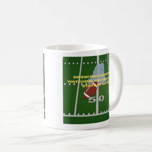Coffee and Football in Maine Kaffeetasse (VorderseiteRechts)