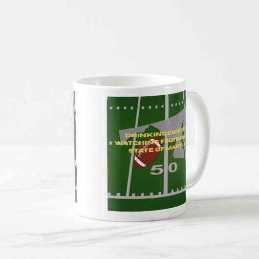 Coffee and Football in Maryland Kaffeetasse (VorderseiteRechts)