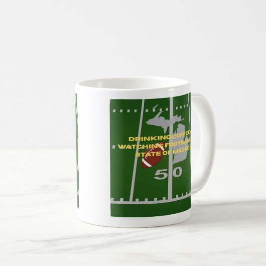 Coffee and Football in Michigan Kaffeetasse (VorderseiteRechts)