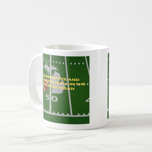 Coffee and Football in Michigan Kaffeetasse (Vorderseite Links)