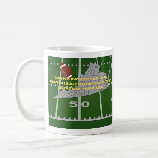 Coffee and Football in Virginia Kaffeetasse (Links)
