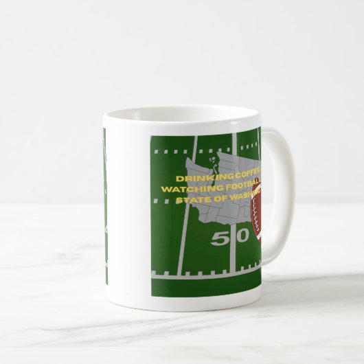 Coffee and Football in Washington Kaffeetasse (VorderseiteRechts)