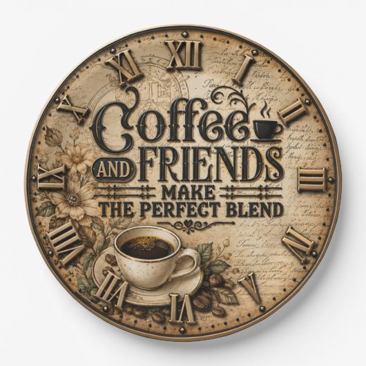 Coffee and Friends Pappteller (Vorderseite)