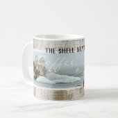 Coffee and Kisses Shell Beach House Mug Kaffeetasse (Vorderseite Links)