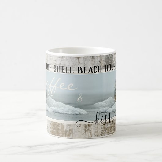 Coffee and Kisses Shell Beach House Mug Kaffeetasse (Mittel)