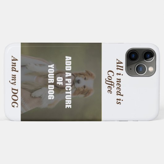 Coffee and my Dog Throw Pillow Case-Mate iPhone Hülle (Rückseite (Horizontal))