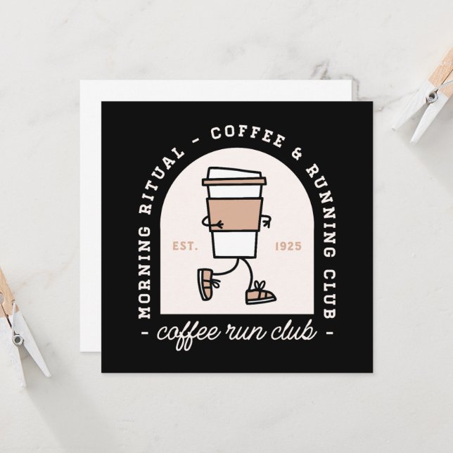 Coffee and running lovers run club funny (Vorderseite/Rückseite Beispiel)