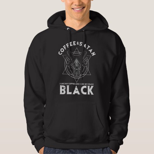 Coffee And Satan Occult Gothic Goth Baphomet Aesth Hoodie (Vorderseite)