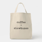 Coffee and Showtunes Musical Theater Lover Custom Tragetasche (Rückseite)