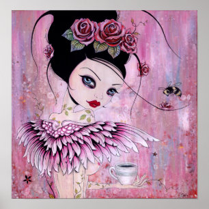 Coffee Angel Print Poster