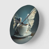 Coffee Angels Artistic Clock Runde Wanduhr (Winkel)