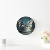 Coffee Angels Artistic Clock Runde Wanduhr (Zuhause)