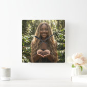 COFFEE - AROMA DELICIOSO QUADRATISCHE WANDUHR (Zuhause)