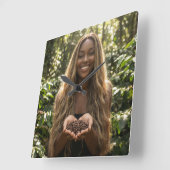 COFFEE - AROMA DELICIOSO QUADRATISCHE WANDUHR (Winkel)