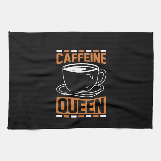 Coffee Art Coffeine Queen Geschirrtuch (Horizontal)