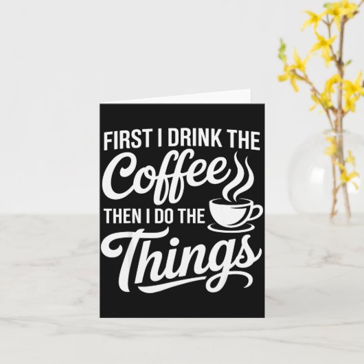 Coffee Art For Men Women Cappuccino Drinker Coffee Karte (Gelbe Blume)