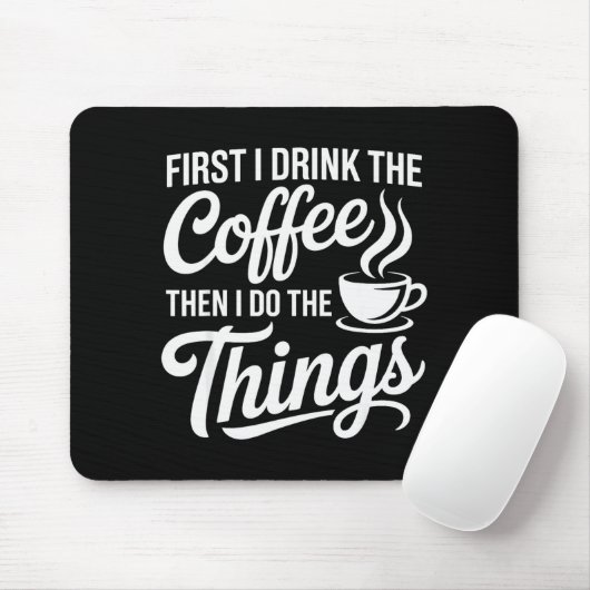 Coffee Art For Men Women Cappuccino Drinker Coffee Mousepad (Mit Mouse)