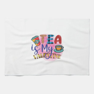 Coffee Art Tee ist mein Valentinstag Geschirrtuch