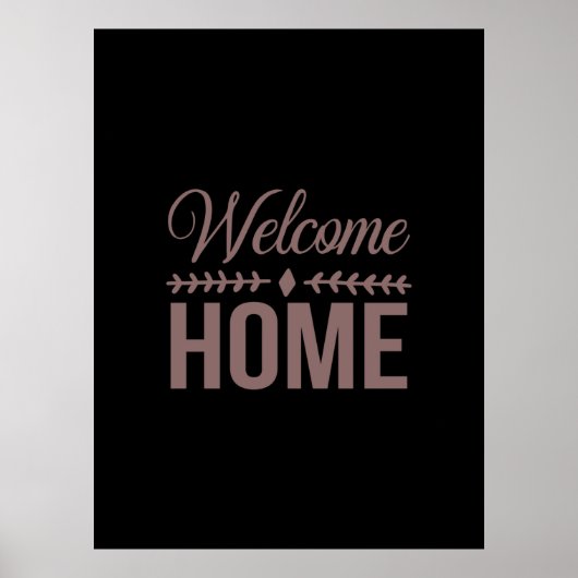 Coffee Art Welcome Zuhause Poster (Vorne)