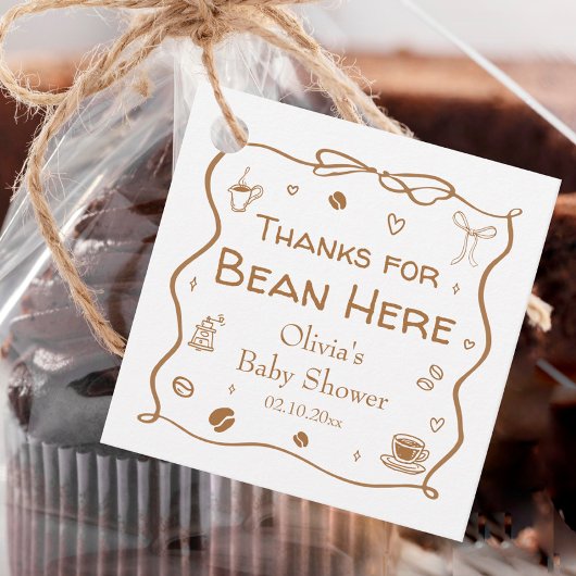 Coffee Baby Dusche Vielen Dank Geschenkanhänger