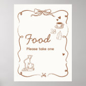 Coffee Baby is Brewing Baby Shower Food Sign Poster (Vorne)