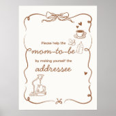 Coffee Baby is Brewing Envelope Station Sign Poster (Vorne)