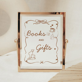 Coffee Baby is Brewing Shower Books and Gifts Sign Poster