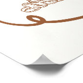 Coffee Baby is Brewing Shower Don't Say Baby Sign Poster (Ecke)