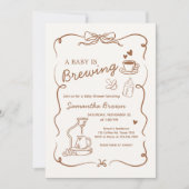 Coffee Baby ist die Baby-Dusche Einladung (Vorderseite)