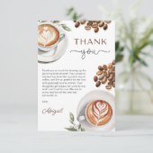 Coffee Baby Shower - a Baby is breit Danke (Stehend Vorderseite)